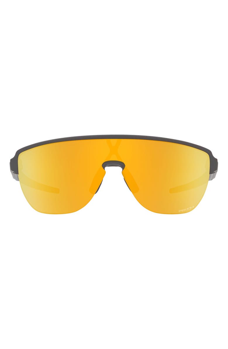Oakley Corridor 142mm Semi Rimless Prizm<sup>™</sup> Polarized Shield Sunglasses, Main, color, Grey Jeans