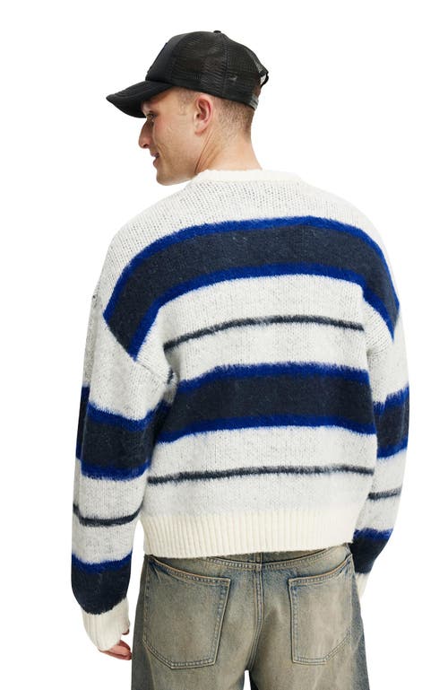 COTTON ON BOX FIT FUZZY CREW KNIT