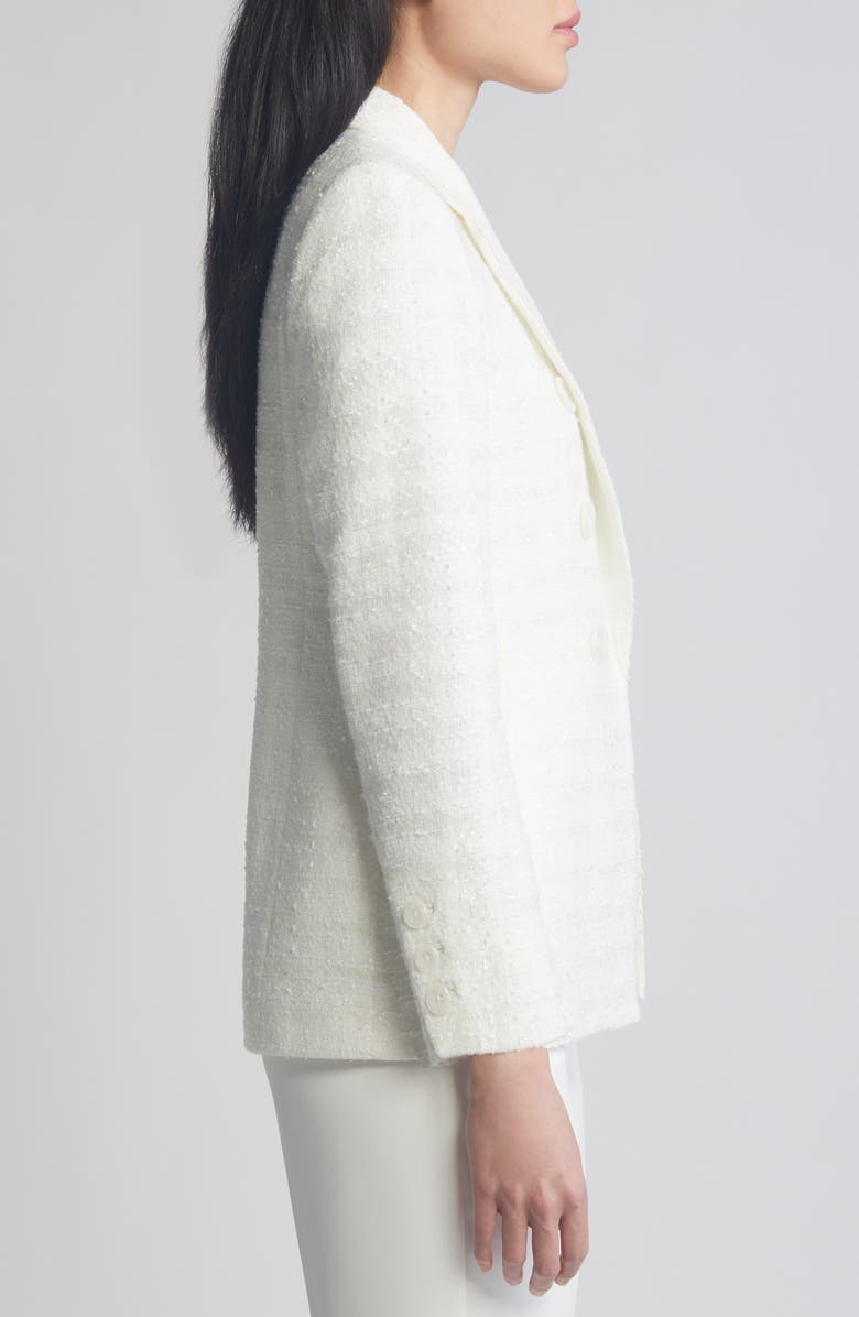 Anne Klein Eyelash Tweed Blazer, Alternate, color,