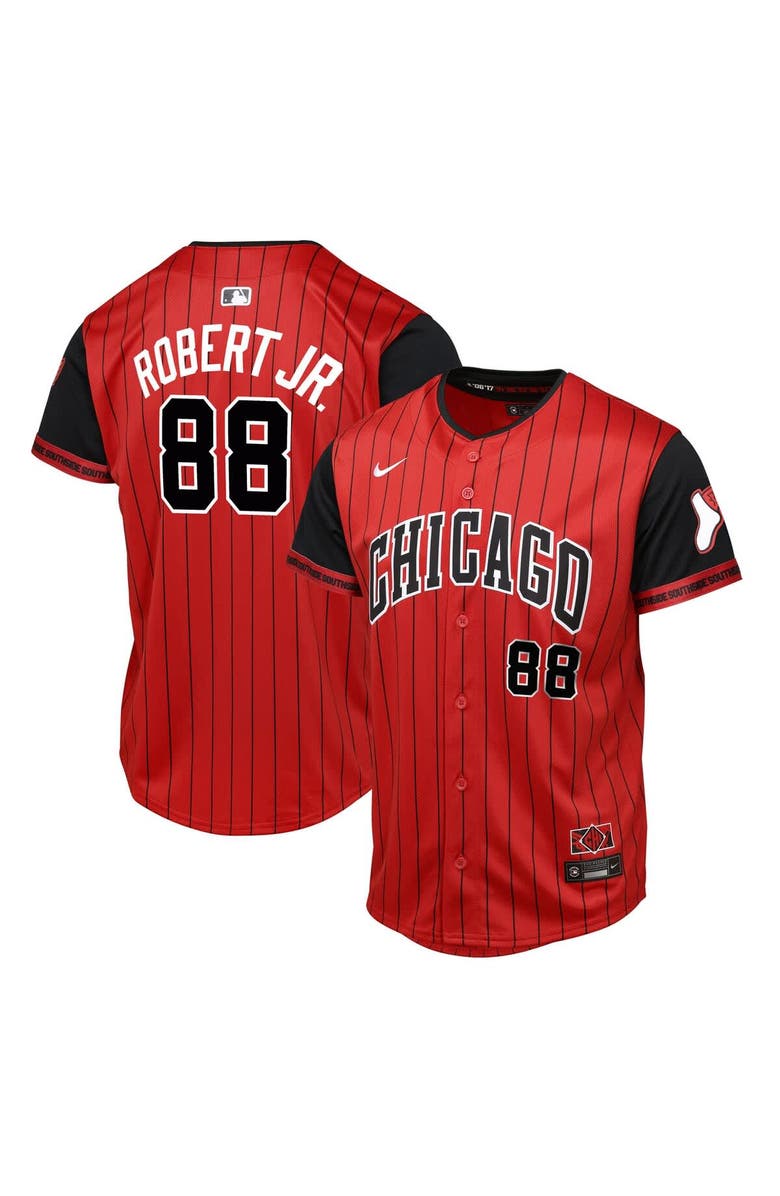 Outerstuff Youth Luis Robert Jr. Red/Black Chicago White Sox 2025 City Connect Limited Player Jersey, Main, color, Red