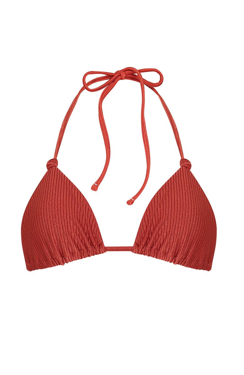 KIBYS Sunset Bazaar Maui Triangle Top, Alternate, color, Terracota Rusty Copper