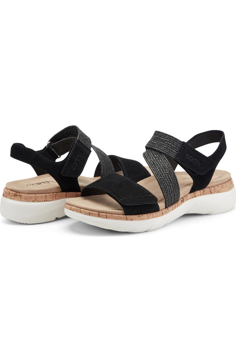 Earth<sup>®</sup> Reston Ankle Strap Platform Sandal, Alternate, color, Black