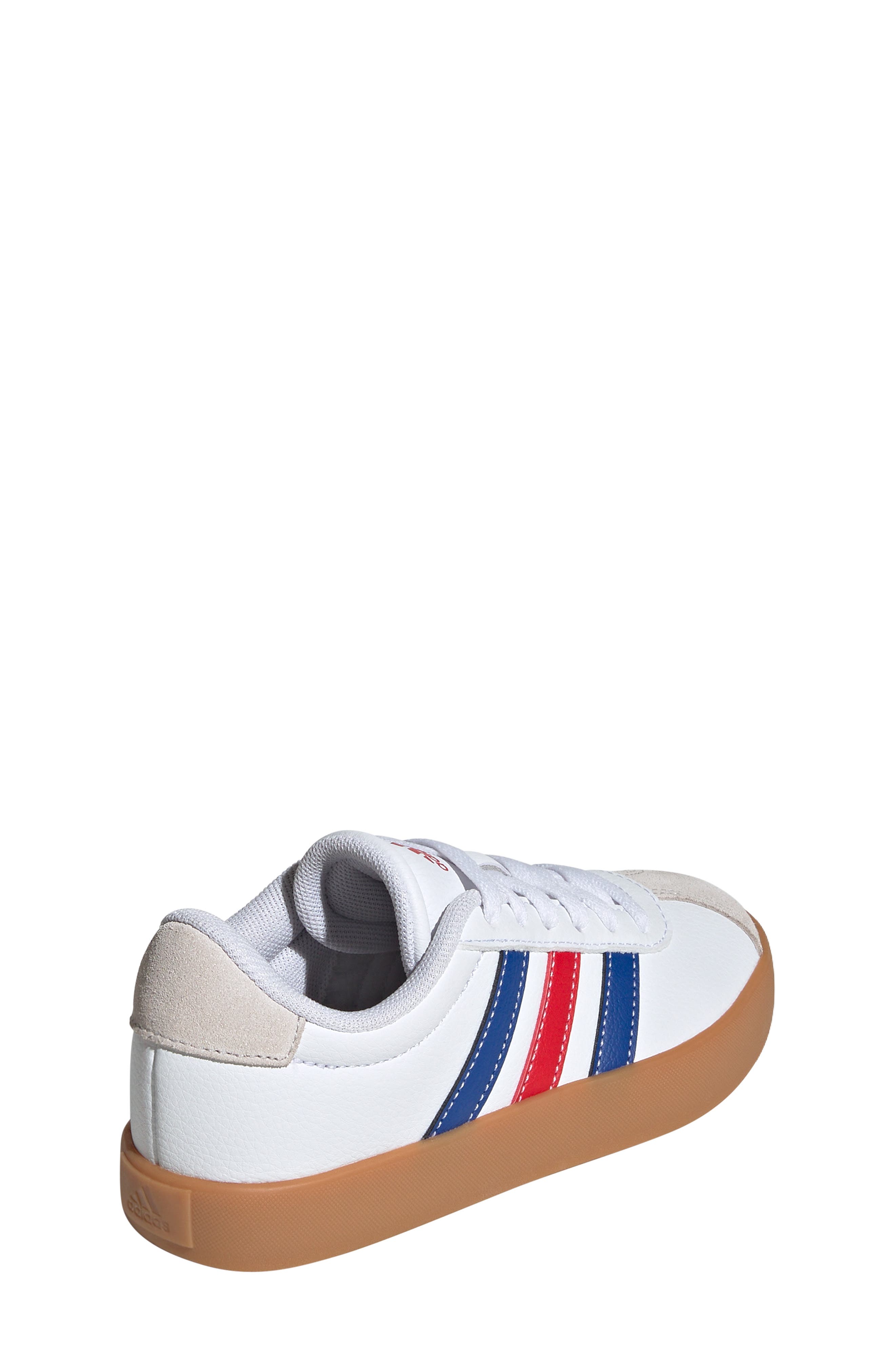 adidas Kids' VL Court 3.0 Sneaker, Alternate, color, White/ Royal Blue/ Scarlet