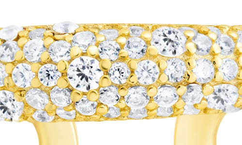 Sterling Forever Maisey Cubic Zirconia Double Band Ring In Gold