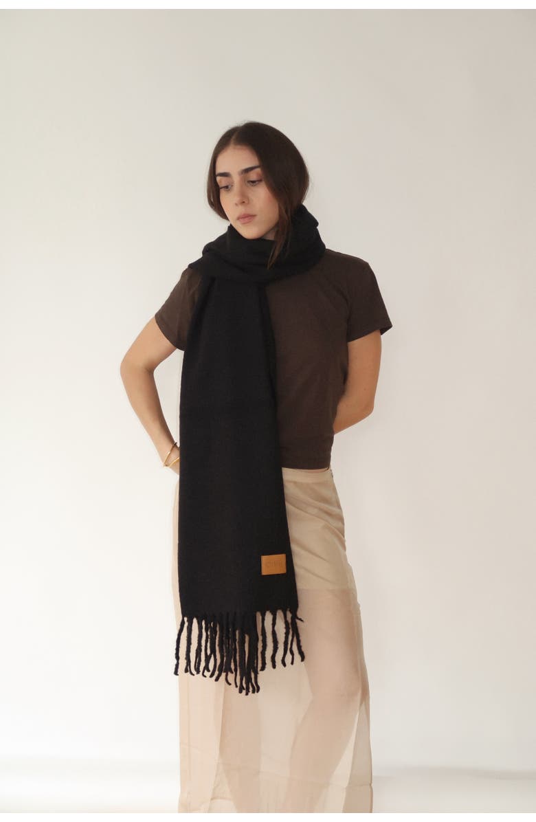 Joiana Jewelry Sweater Scarf, Alternate, color, Black