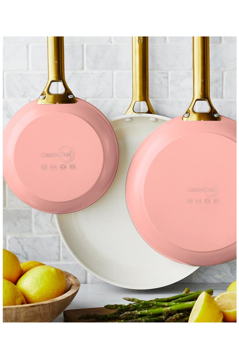 Reserve Set of 3 Nonstick Ceramic Fry Pans, Alternate, color, CORAL