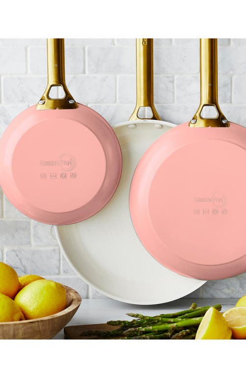 Greenpan Reserve Set Of 3 Nonstick Ceramic Fry Pans In Coral