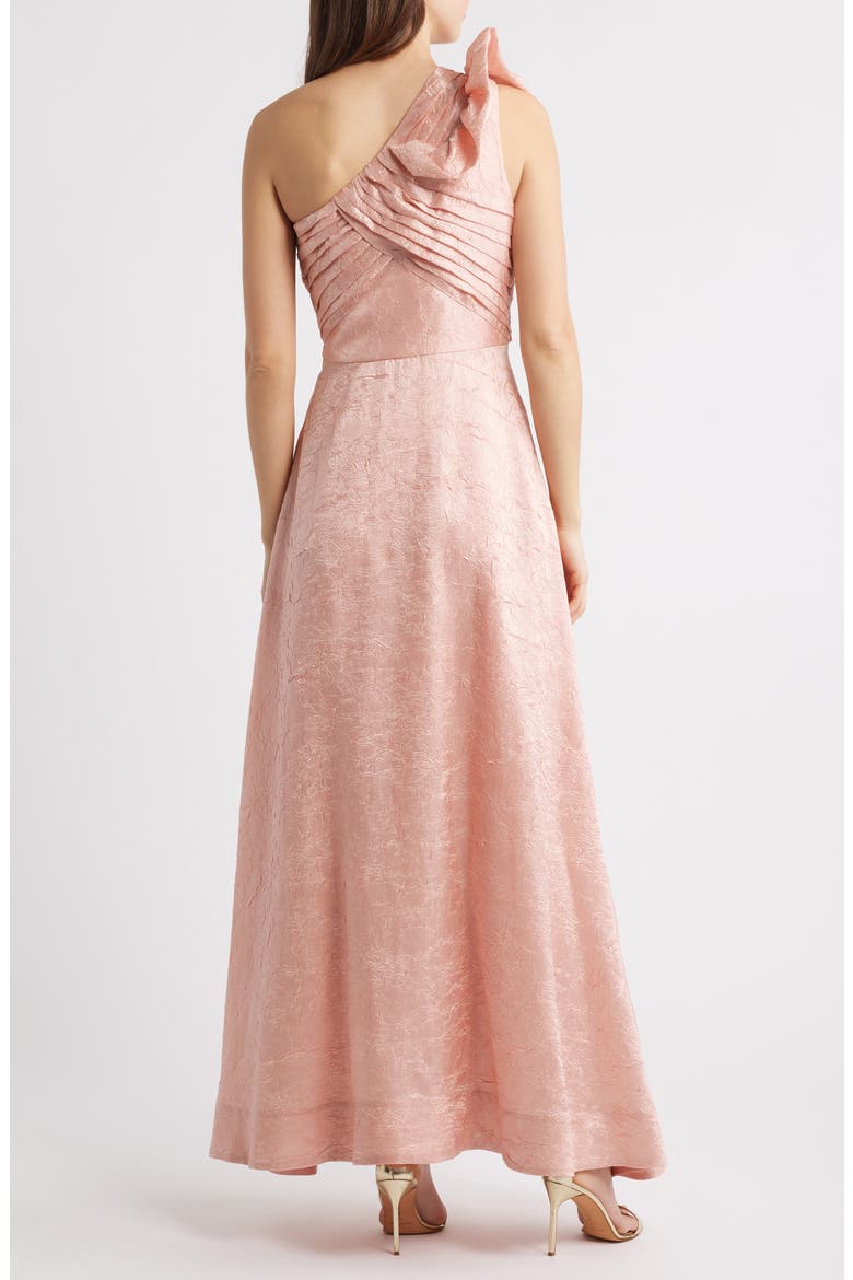 Rosette One-Shoulder Ball Gown, Alternate, color, ROSE