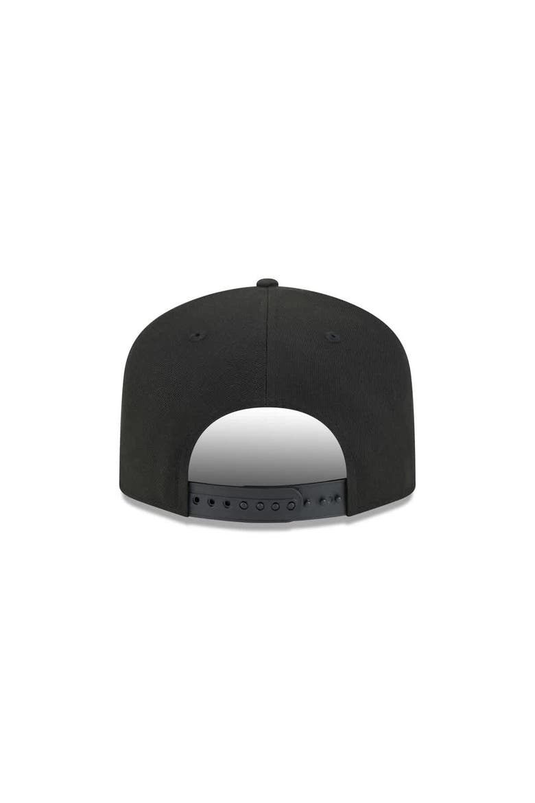 Men's New Era Black Philadelphia Flyers Script A-Frame 9FIFTY Snapback Hat, Alternate, color, Black