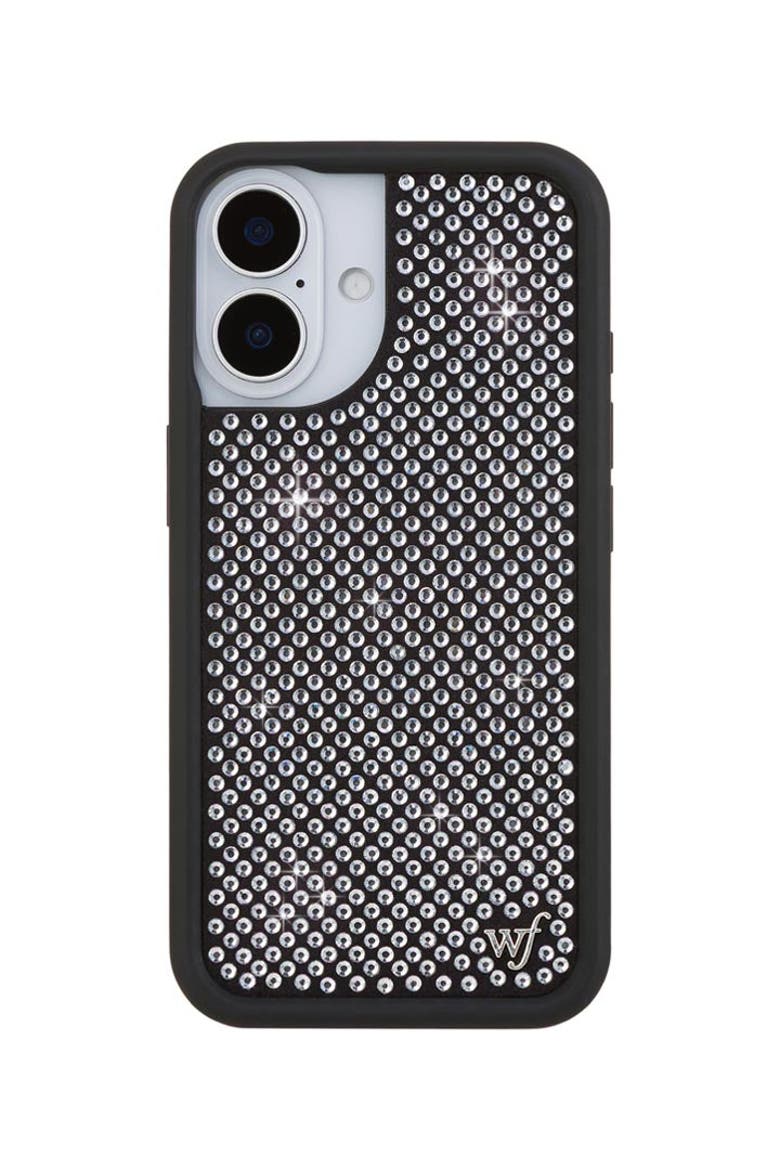 White Rhinestone iPhone Case, Alternate, color, White