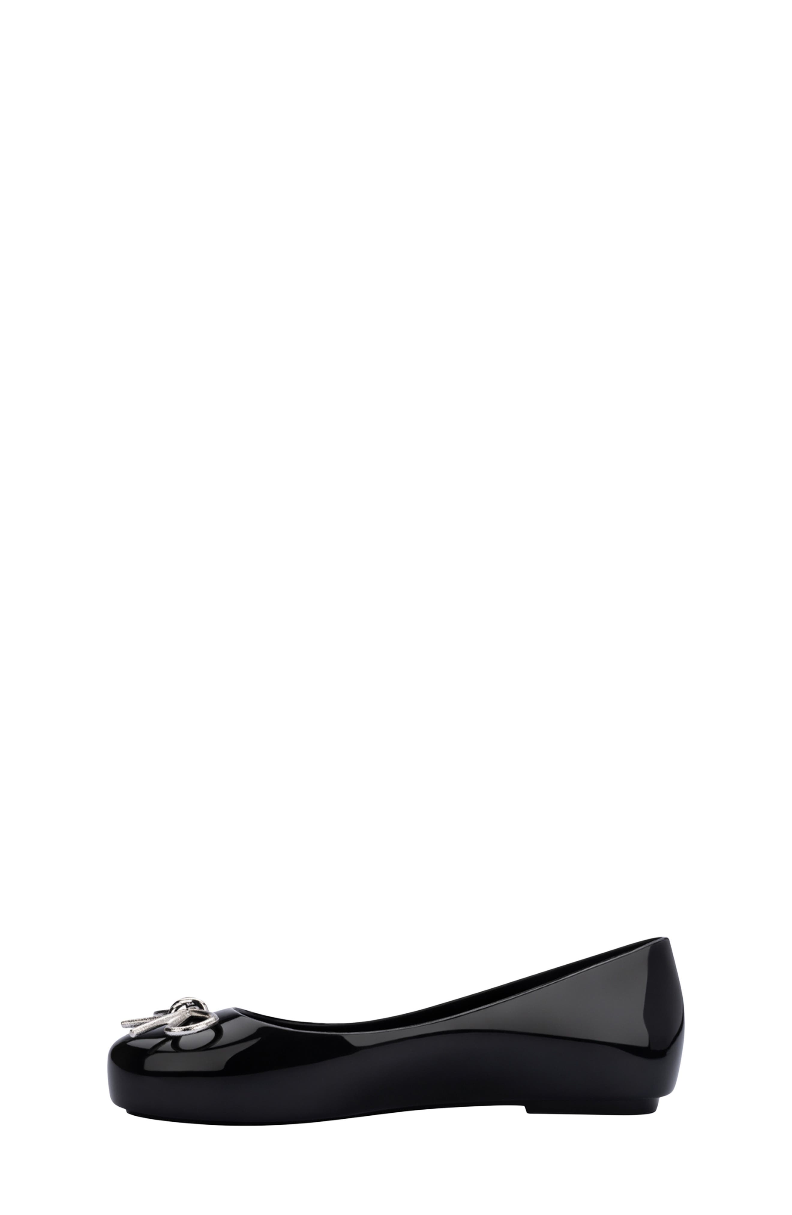 Mini Melissa Kids' Sweet Love Flat, Alternate, color, Black/ Onyx