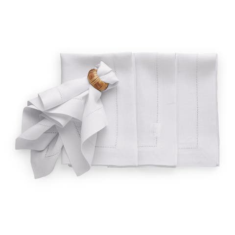 Linen Dinner Napkins - Sonoma Hemstitch, 20" x 20" Inch