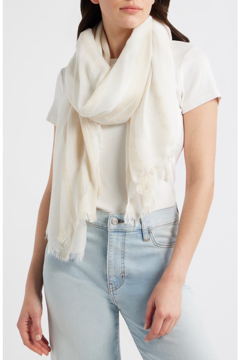 Sheer Stripe Pareo Wrap, Alternate, color, TAN- WHITE