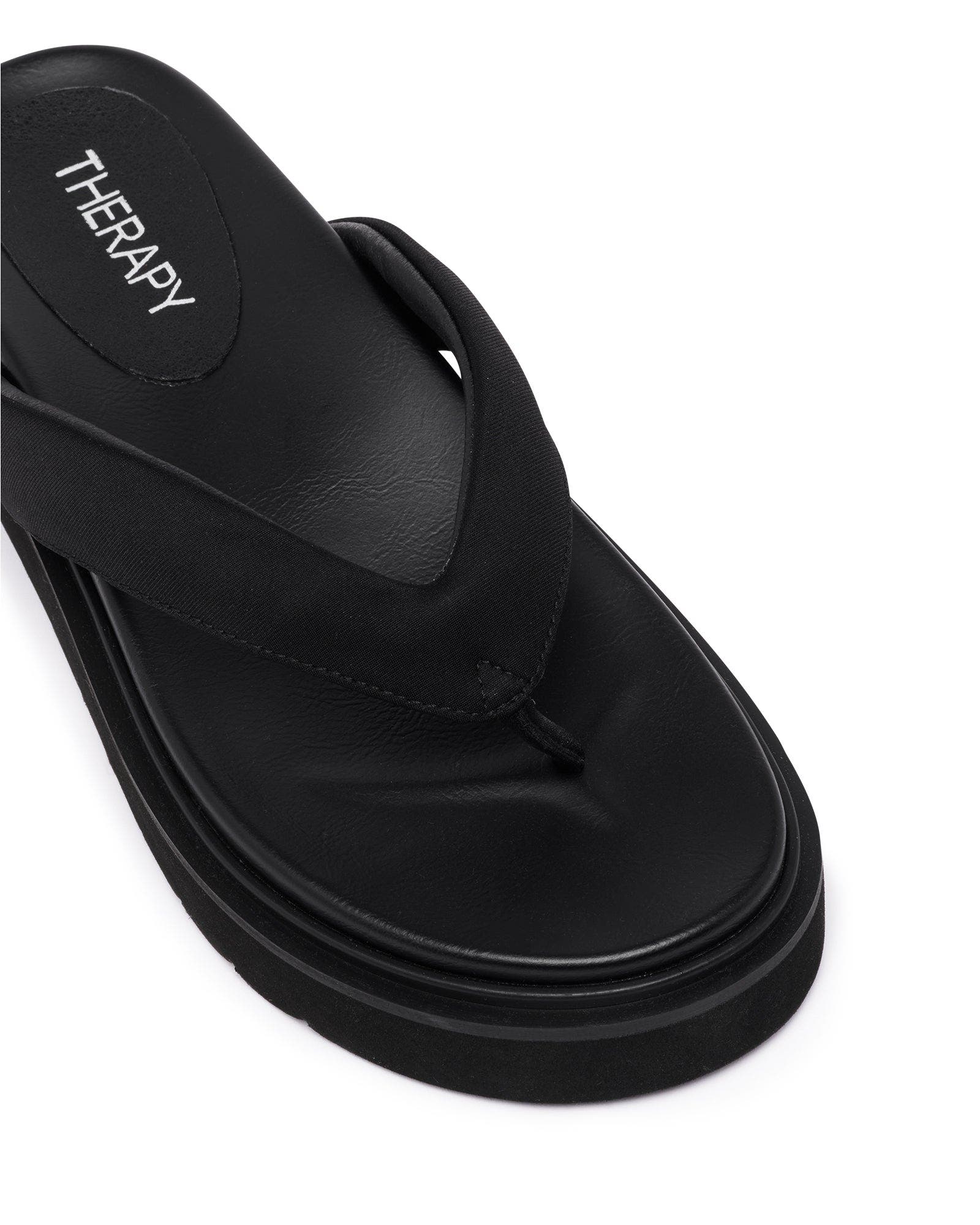 Vacay Round Toe Sandal, Alternate, color, Black Lycra