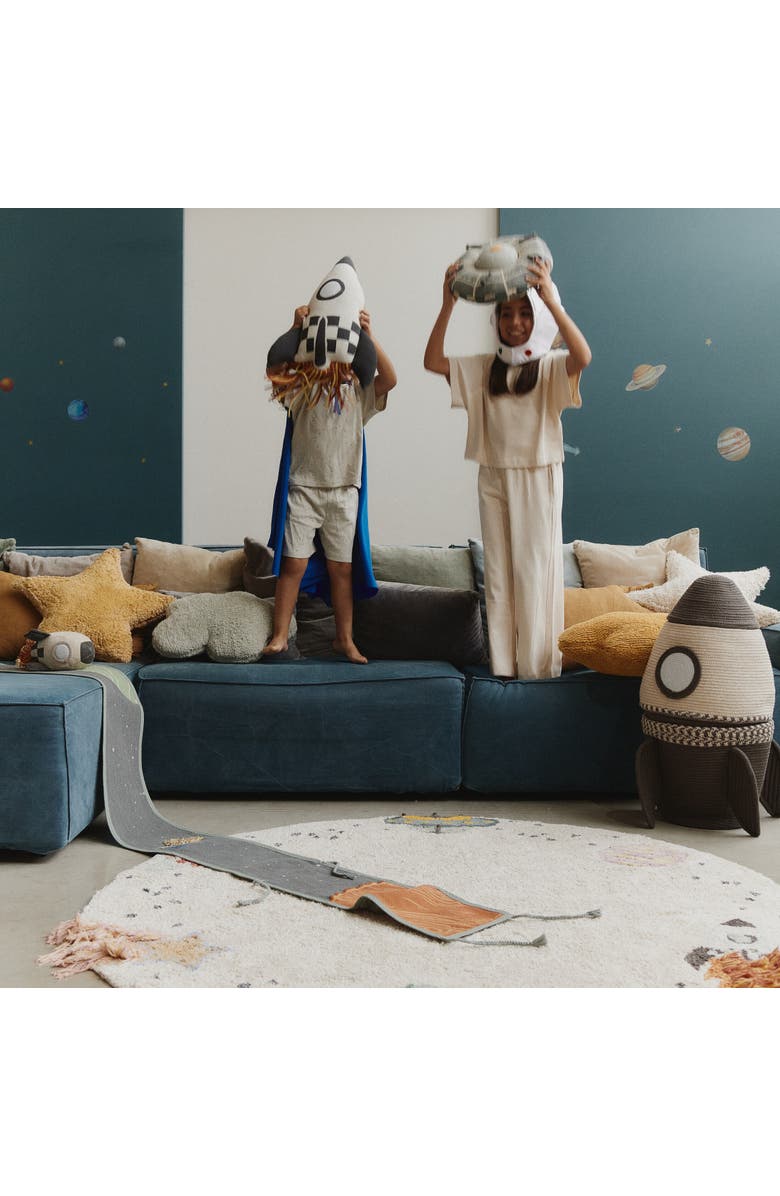 Lorena Canals Knitted Cushion ROCKET, Alternate, color, Grey