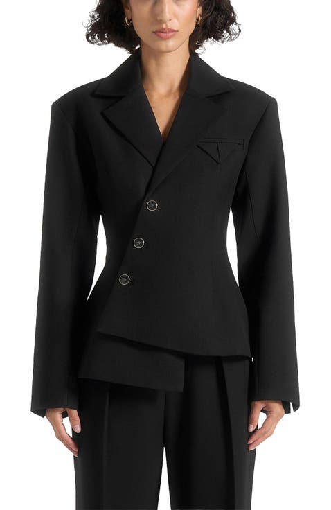 Thalia Asymmetric Tailored Double Breasted Blazer