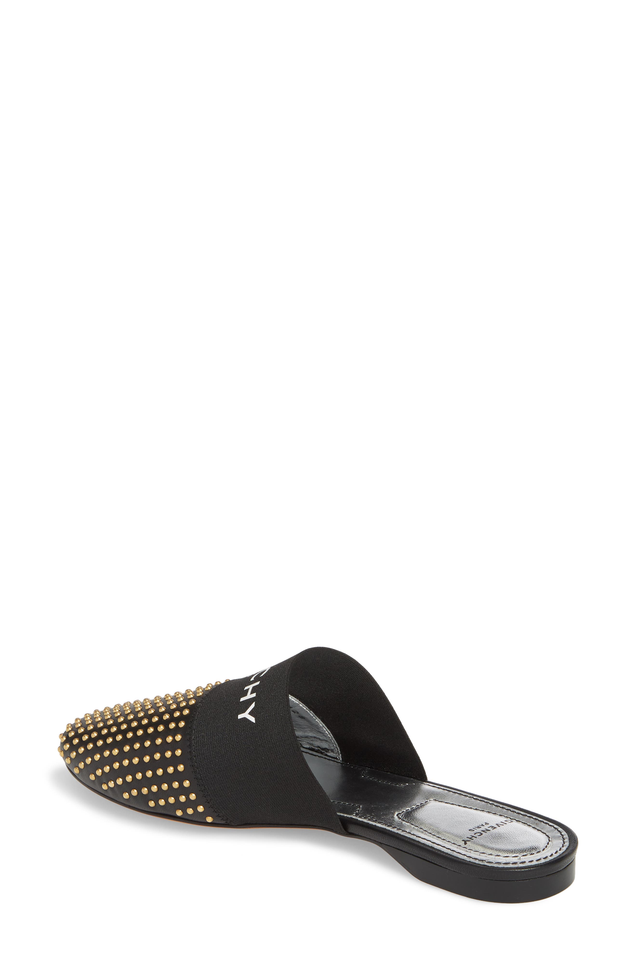 Studded Mule, Alternate, color, BLACK