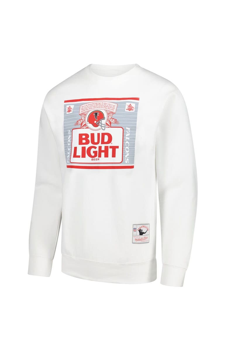 Mitchell & Ness Men's Mitchell & Ness x Bud Light White Atlanta Falcons The Crest Pullover Sweatshirt, Alternate, color, White