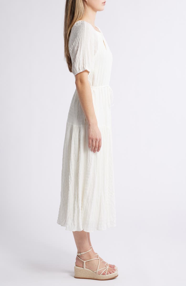 Julia Jordan Smocked Midi Dress, Alternate, color, Ivory