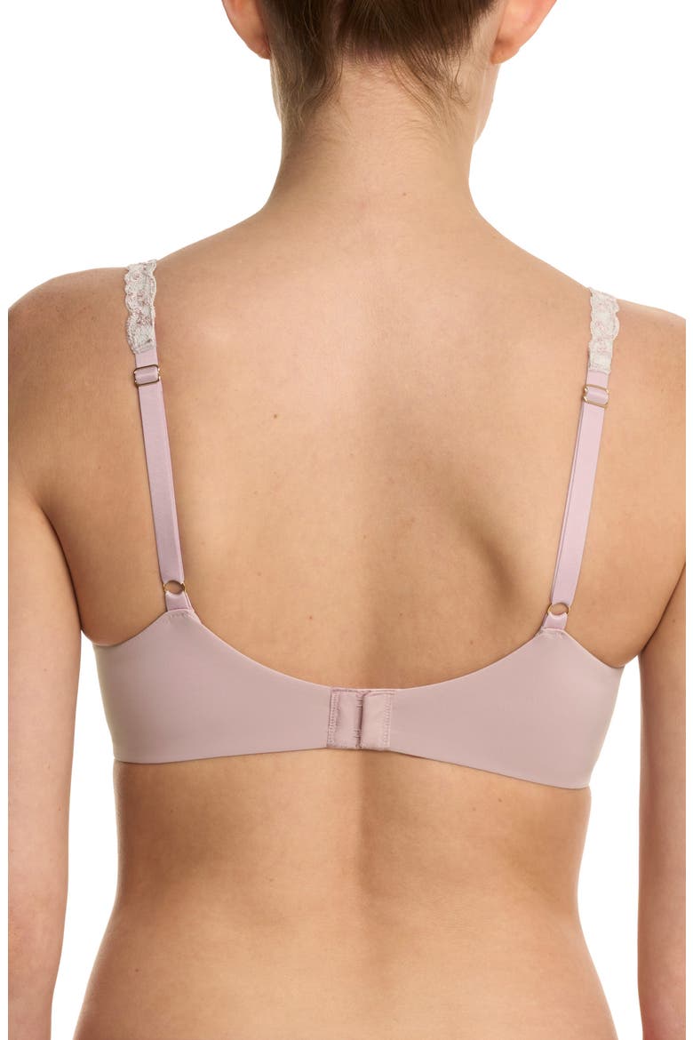 Pure Luxe Underwire T-Shirt Bra, Alternate, color, PINK VELVET/ IVORY ROSE
