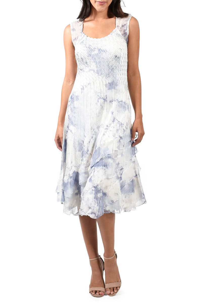 Komarov Charmeuse & Chiffon Dress with Jacket, Alternate, color, 