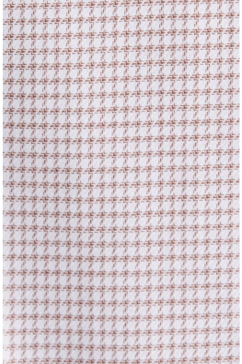 Trim Fit Microcheck Premium Non Iron Cotton Button-Up Shirt, Alternate, color, TAN STAG TEXTURE