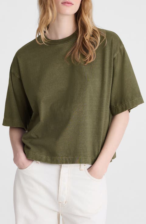 Allday Boxy Crop Cotton T-Shirt