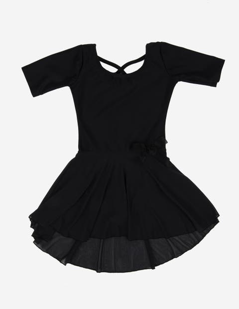 Girls Short Sleeve Skirted Leotard