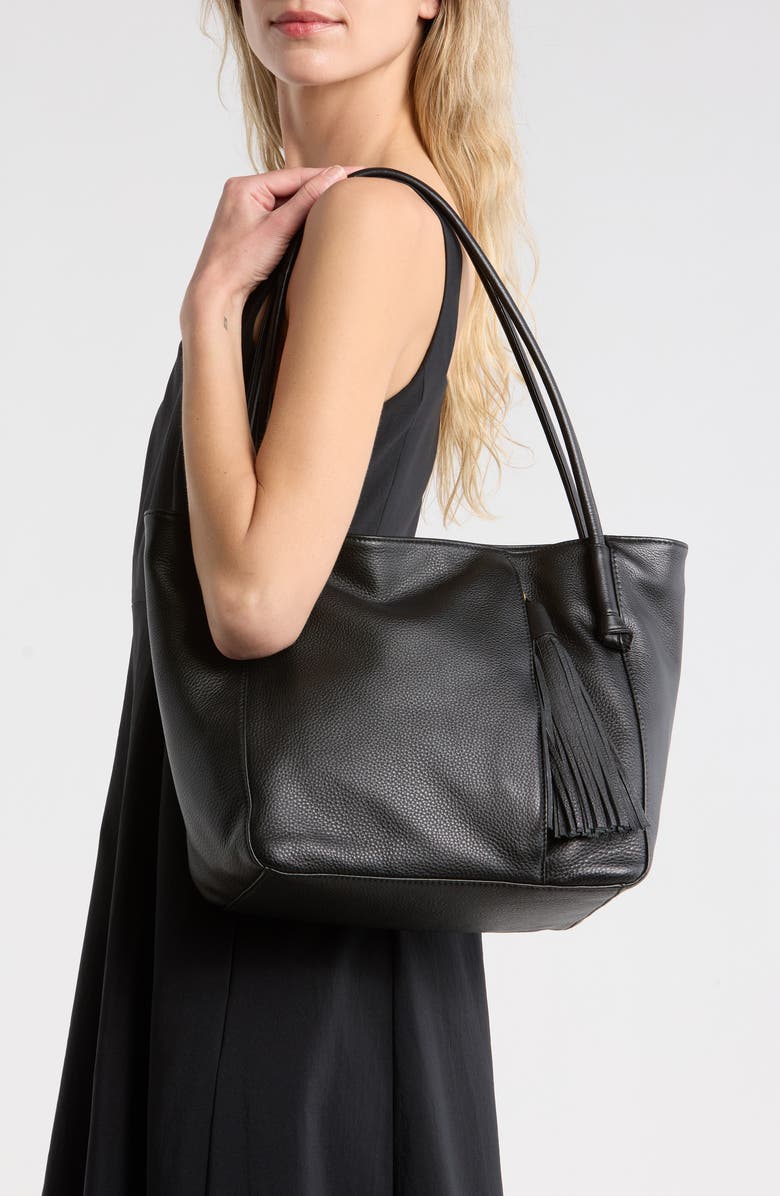 HOBO Endure Leather Tote, Alternate, color, Black