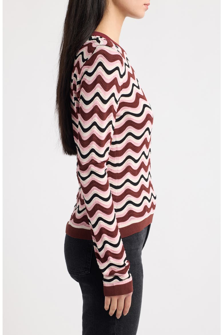 Sarafina Pointelle Sweater, Alternate, color, SAKURA MULTI