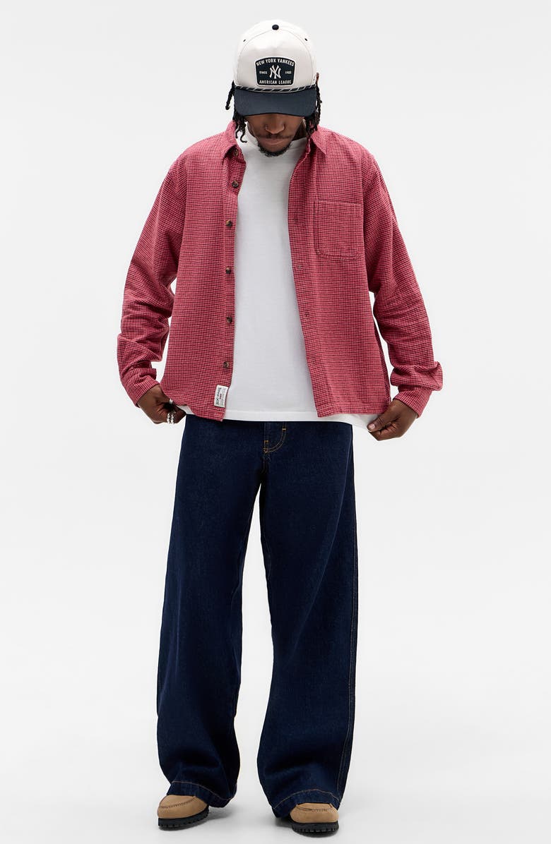 BDG Urban Outfitters Check Button-Up Shirt, Alternate, color, Red