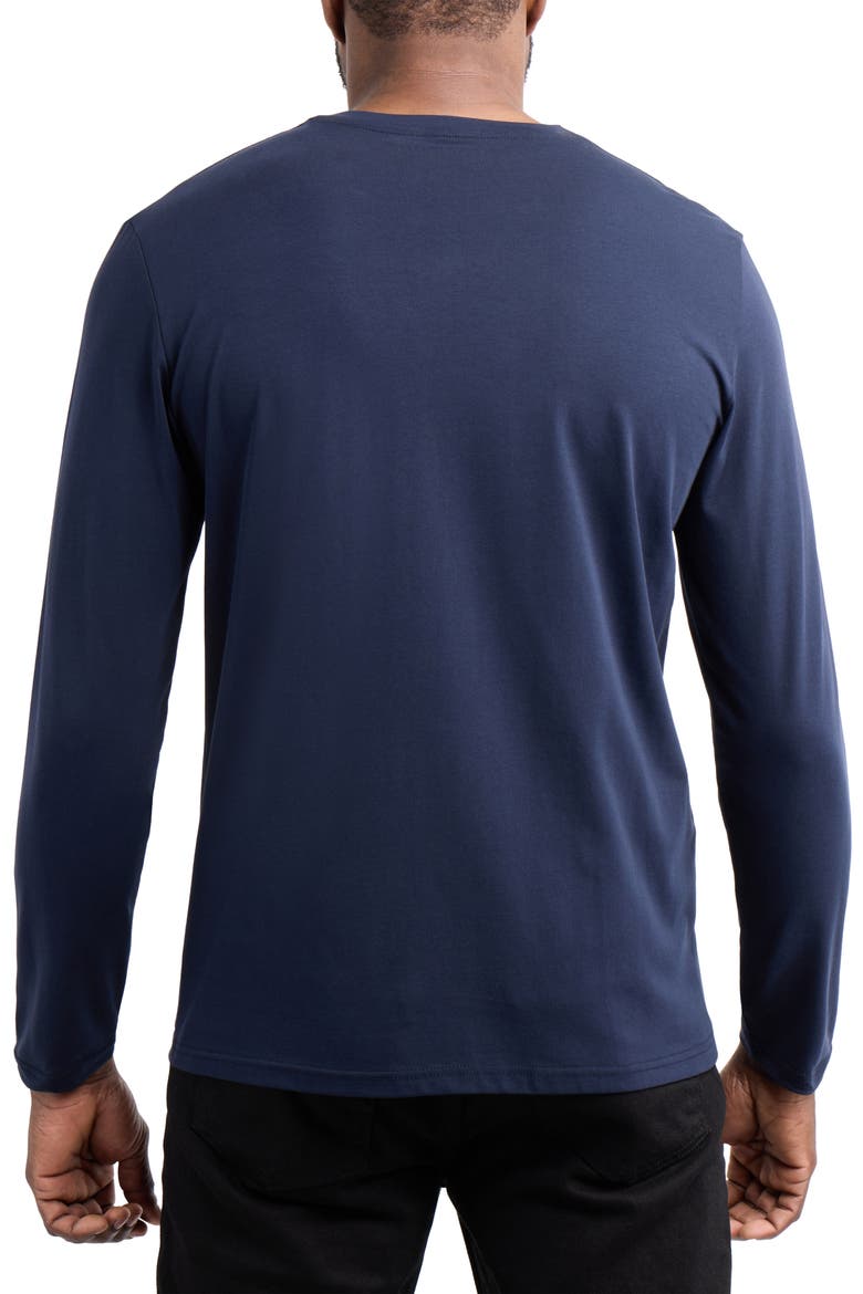 V-Neck Long Sleeve T-Shirt, Alternate, color, NAVY