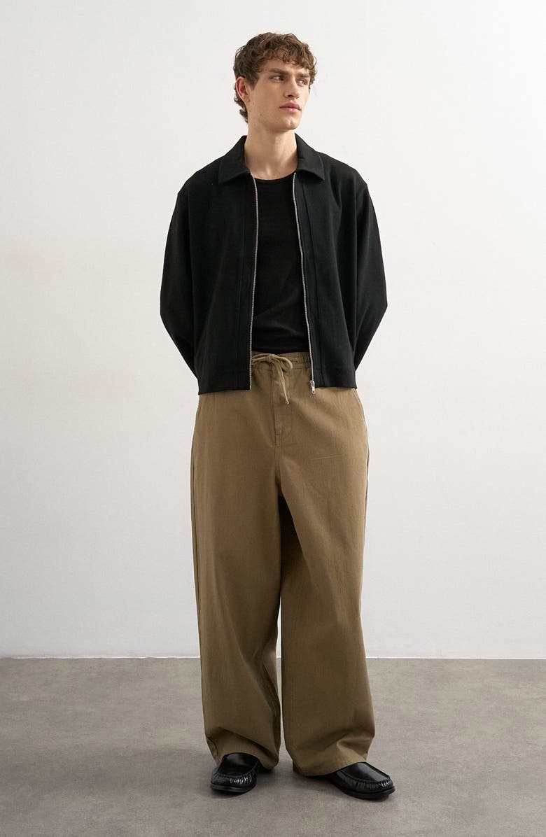 Topman Premium Boxy Fit Jacket, Alternate, color, Black