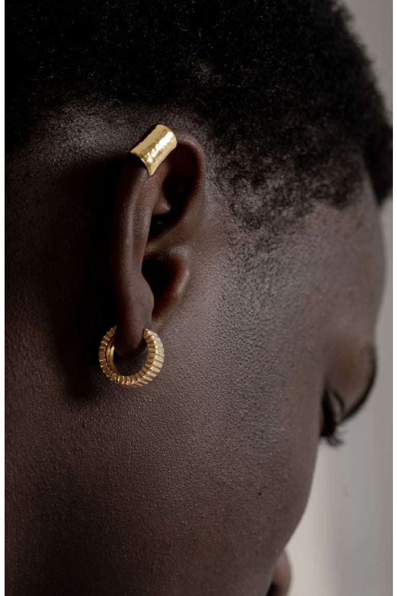 Men's Long Straight Nomad Ear Cuff, Alternate, color, Yellow Gold Vermeil