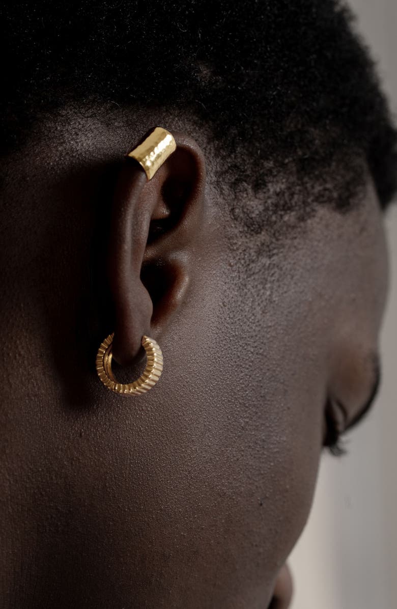 Dower & Hall Men's Long Straight Nomad Ear Cuff, Alternate, color, Yellow Gold Vermeil