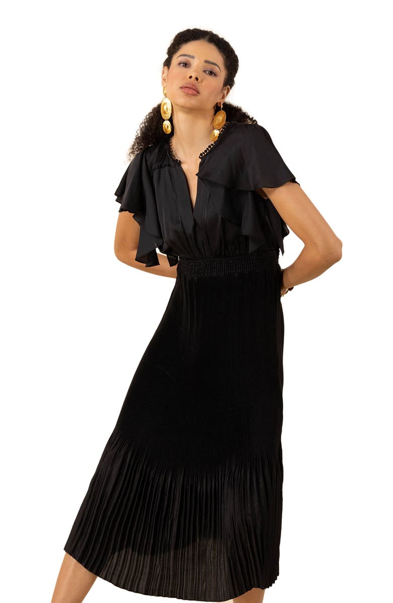 Hale Bob Della Solid Maxi Dress, Alternate, color, 