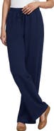 Lands' End Tall Serious Sweats High Rise Relaxed Straight Leg Pants - Set Bottom