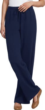 Lands' End Tall Serious Sweats High Rise Relaxed Straight Leg Pants - Set Bottom