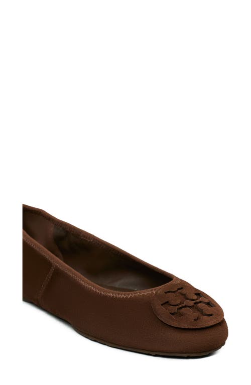 Tory Burch Reva Travel Ballet Flat In Brown