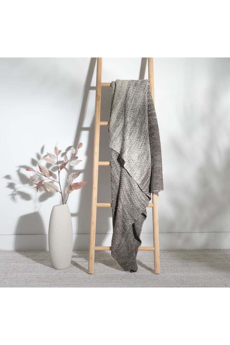 Zac Organic Cotton Throw Blanket, Alternate, color, Dark brown