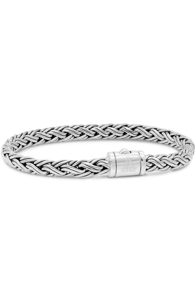 DEVATA Paddy Oval 6mm Chain Bracelet in Sterling Silver, Main, color, Silver