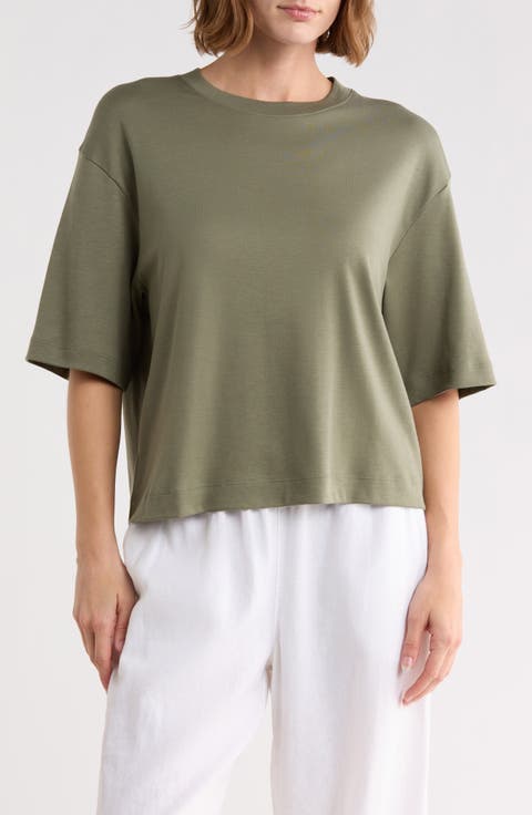 Wide Sleeve Crop T-Shirt