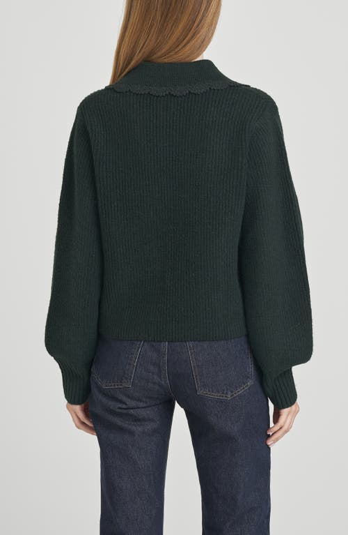 Wayf Sloane Bow Cardigan In Green