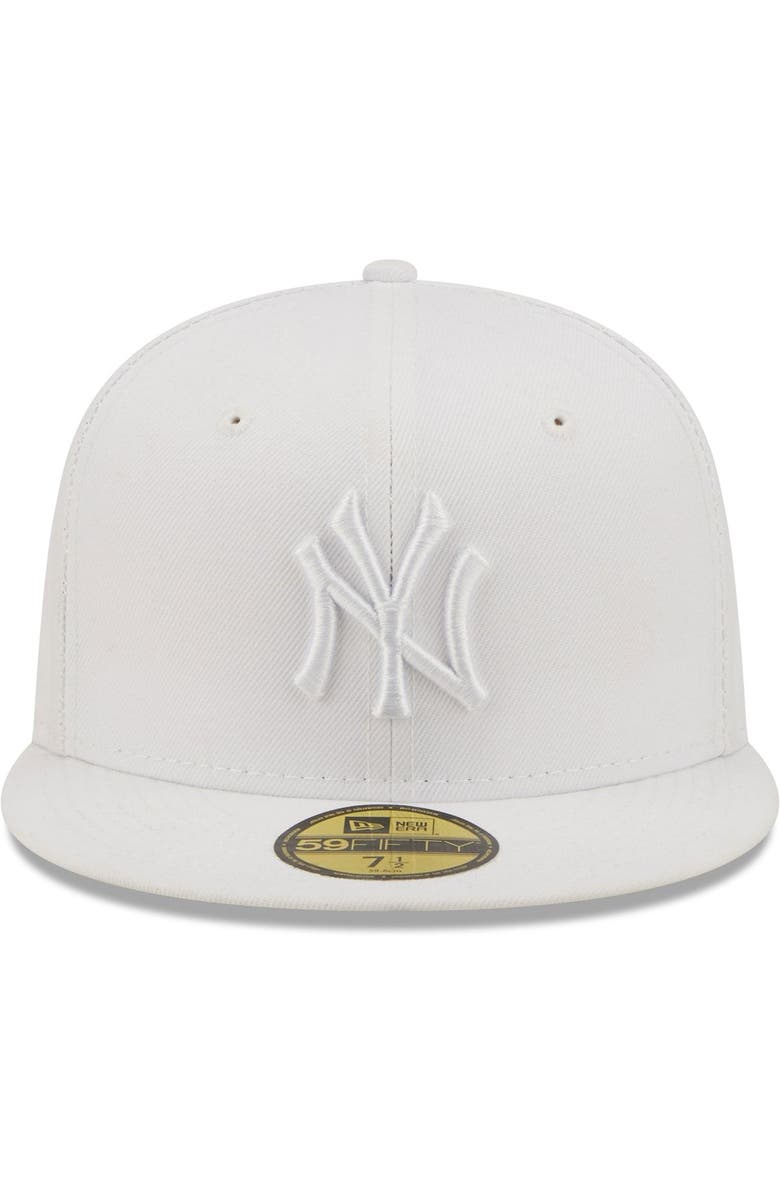 New Era Men's New Era New York Yankees White on White 59FIFTY Fitted Hat, Alternate, color,