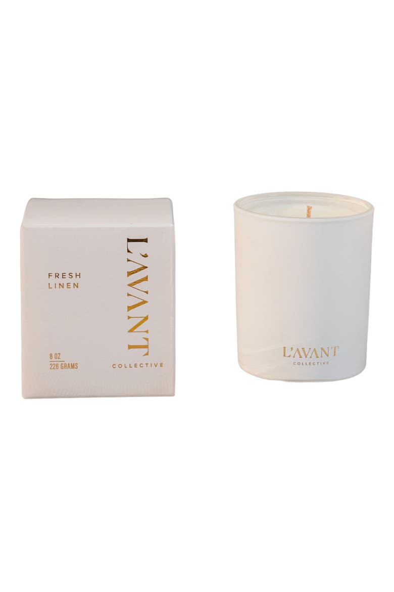 Fresh Linen Candle, Alternate, color, WHITE