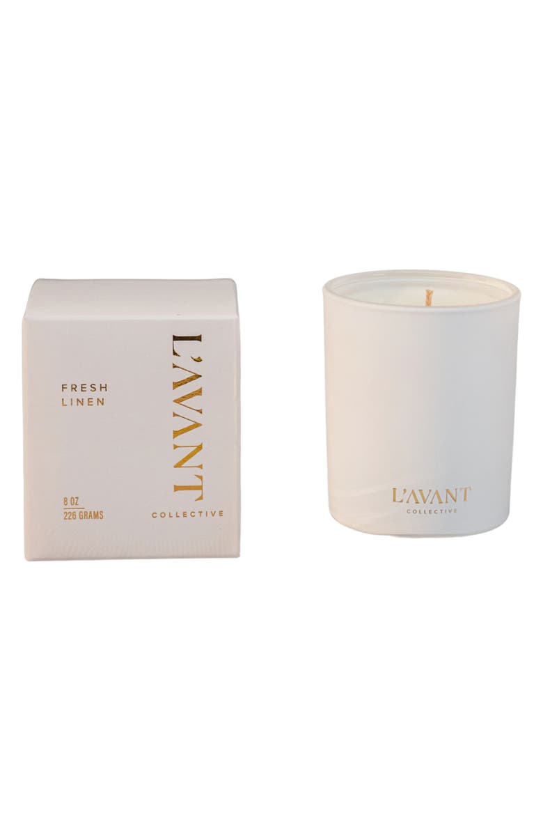 L'AVANT Collective Fresh Linen Candle, Alternate, color, White