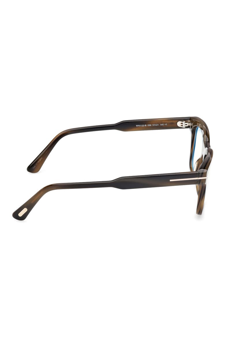 51mm Square Optical Glasses, Alternate, color, SHINY KHAKI GREEN HAVANA