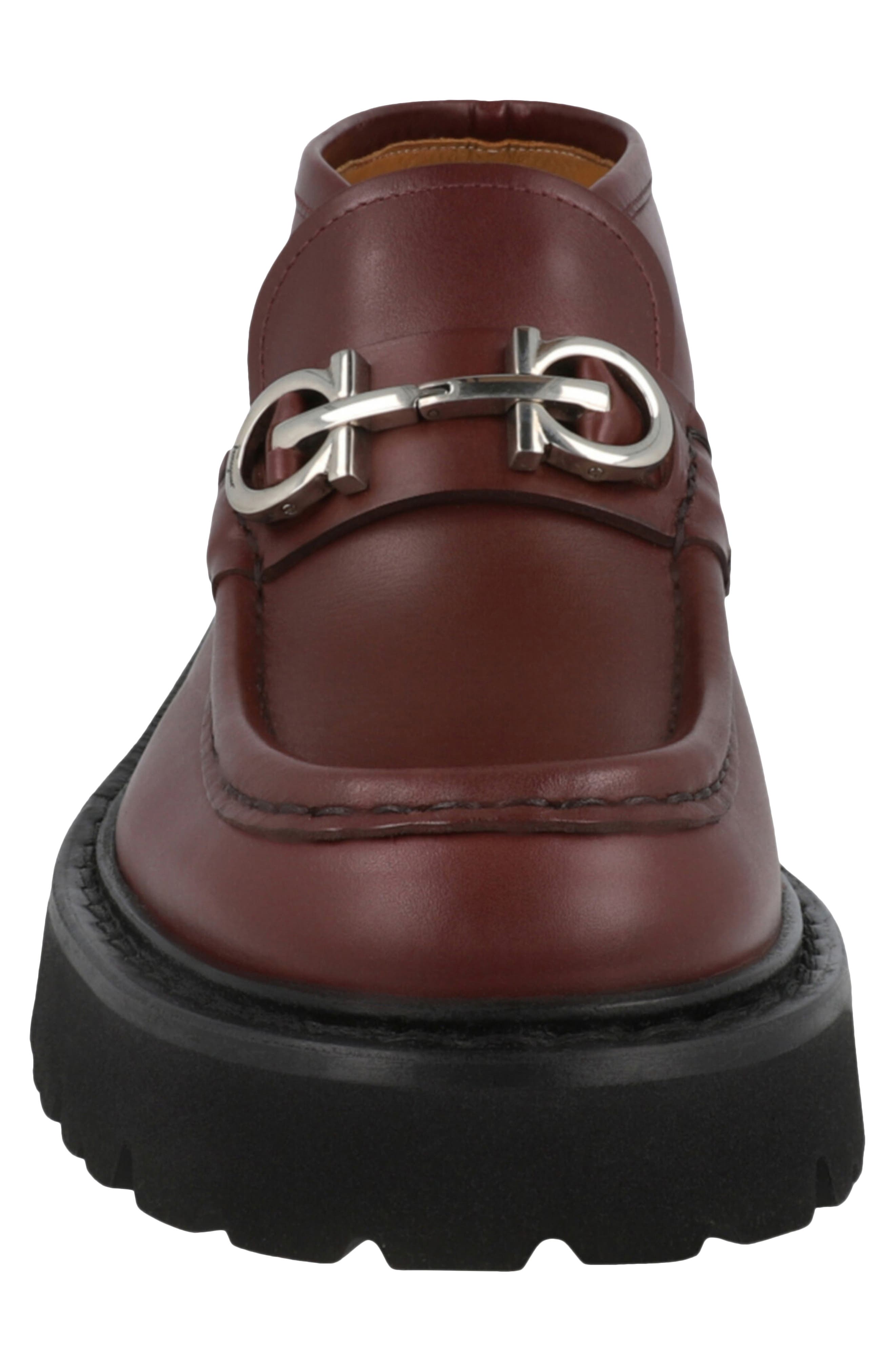 FERRAGAMO Geffer 2 Gancini Lug Sole Loafer, Alternate, color, Purple