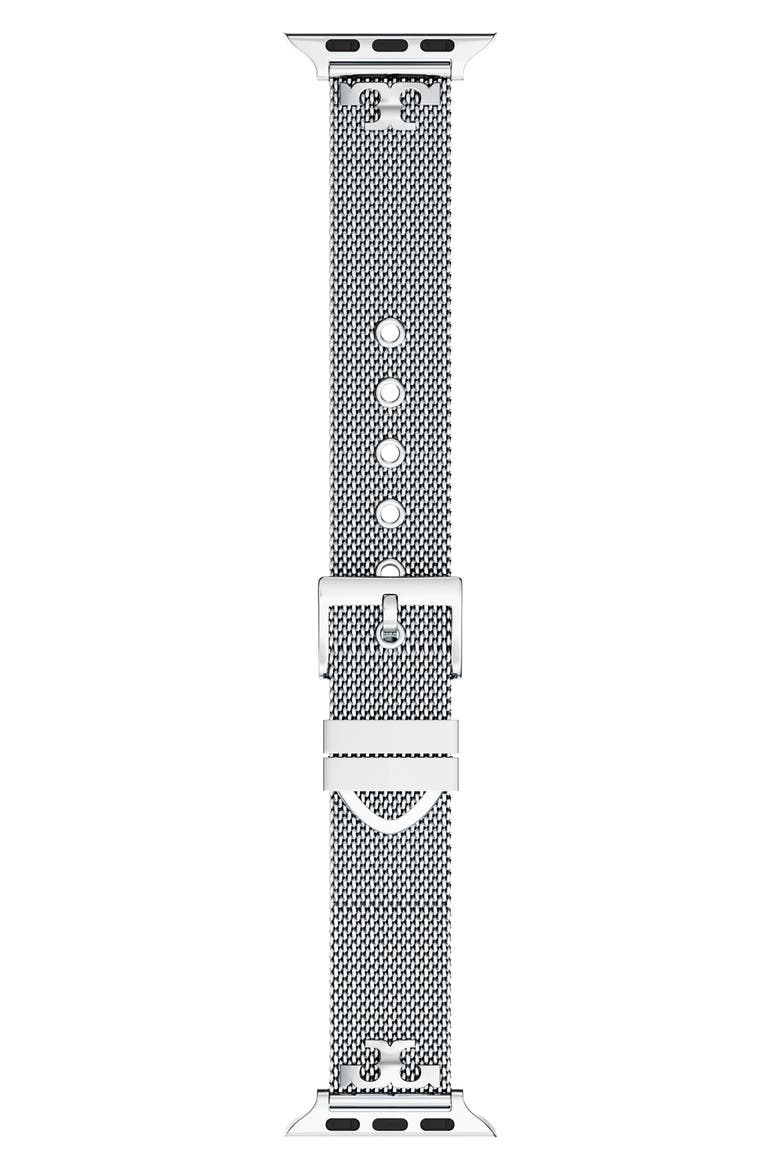 The Kira 18mm Apple Watch® Mesh Watchband, Main, color, SILVER