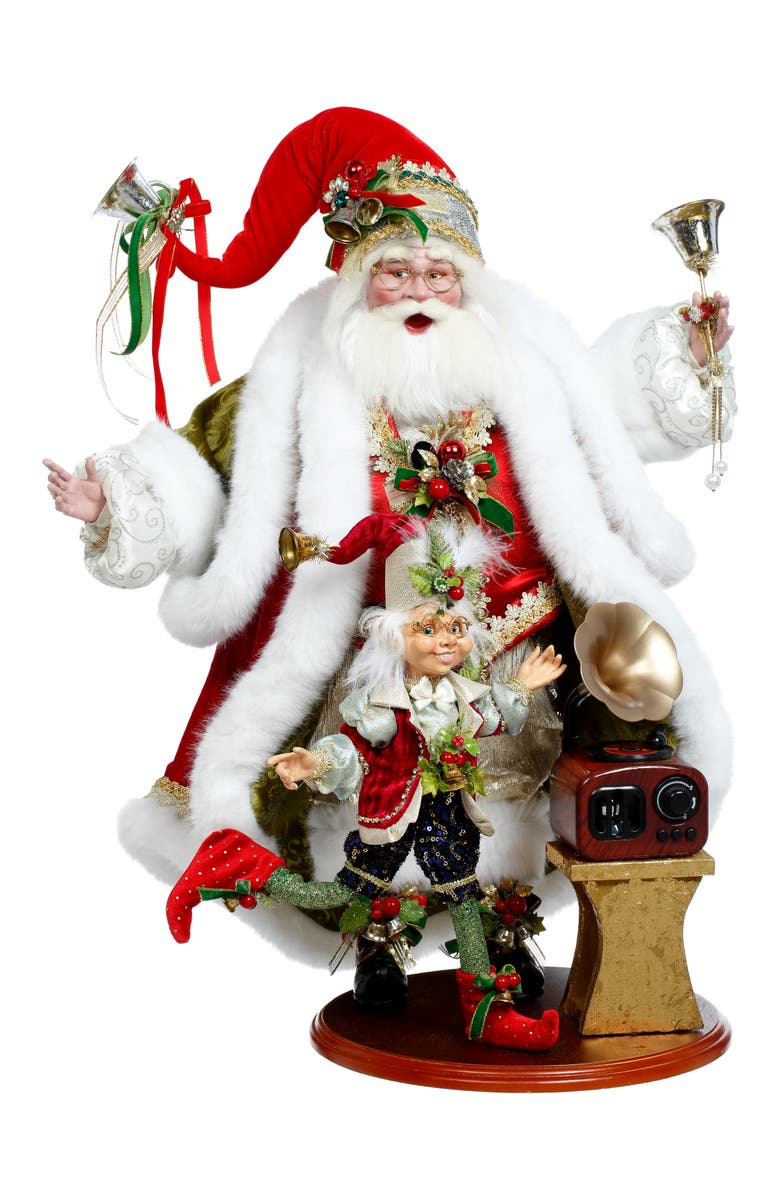 Mark Roberts Santa and Elf Playing Records, Main, color, Red